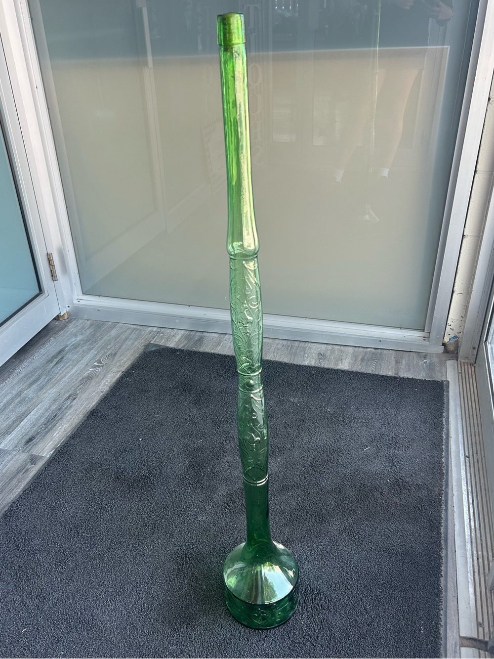 TALL Vintage Chianti wine bottle 1970’s green glass